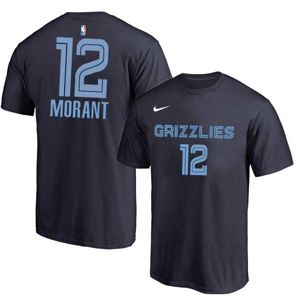 Memphis Grizzlies 12 Ja Morant Navy Nike T-Shirt,We sell and wholesale Memphis Grizzlies 12 Ja Morant Navy Nike T-Shirt on line form chian!